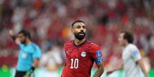 Mohamed Salah anota su primer tanto en el Mundial 2026. (Darryl Dyck/The Canadian Press via AP)