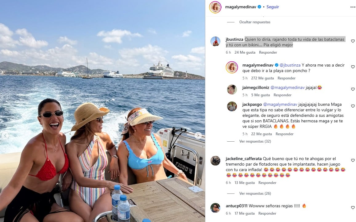 Magaly Medina responde a críticas por usar bikini en redes sociales.