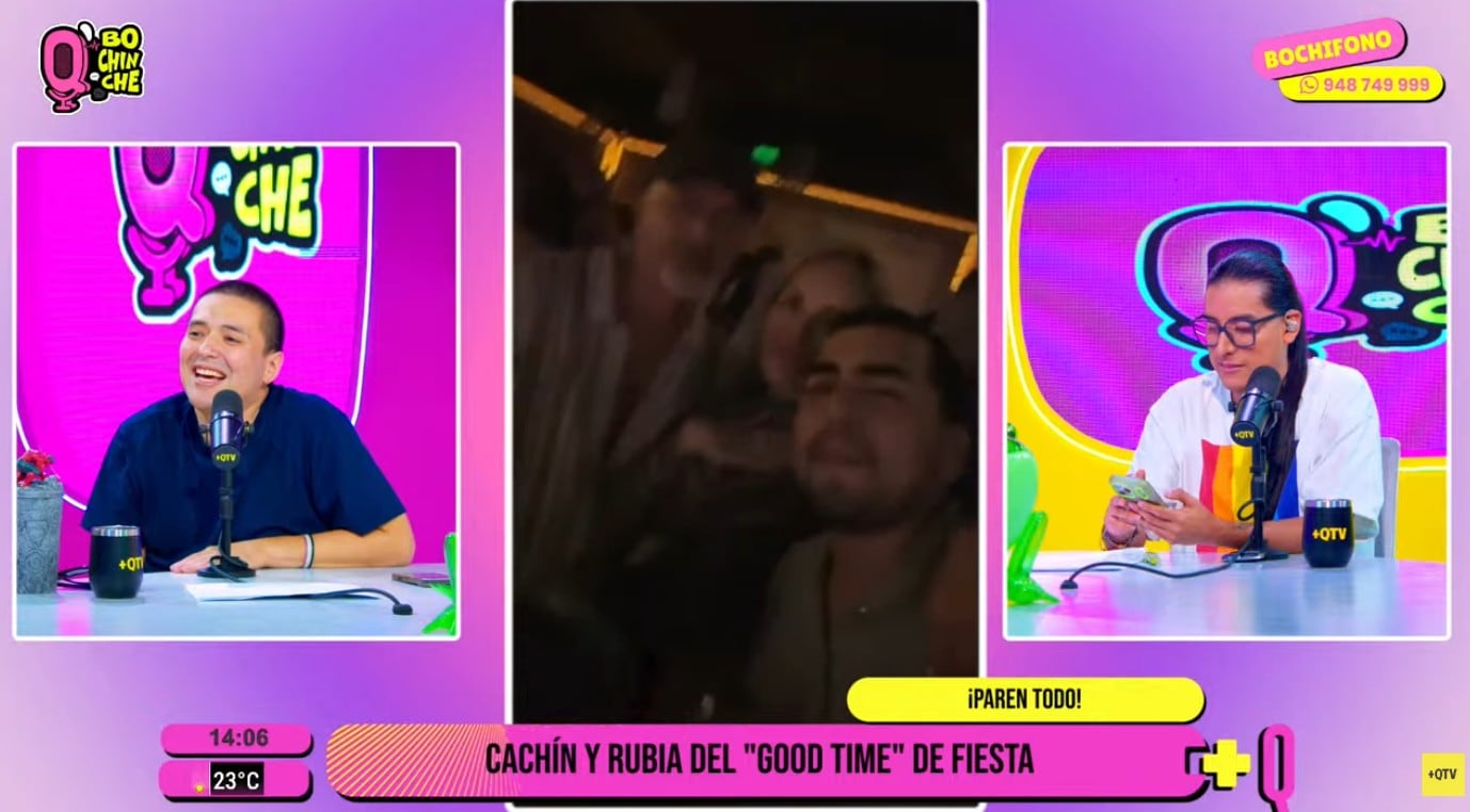 Cachín y Mary habrían chapado pese a que ella tendría pareja.