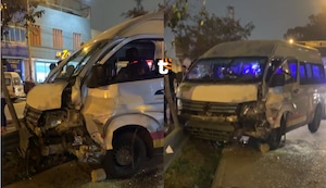 ¡Triple choque en el Callao! Diez heridos y combi destrozada en la avenida Colonial