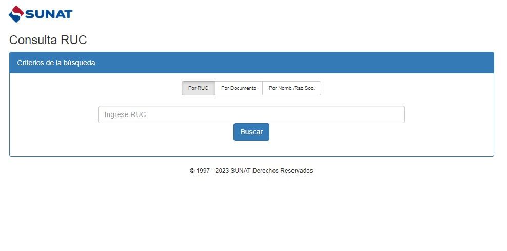 Cómo buscar un RUC (Foto: Sunat)