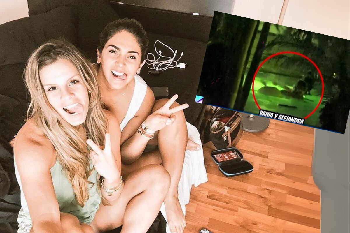 Alejandra Baigorria y Vania Bludau fueron captadas en la piscina de la fiesta de la boda de Ale y Said Palao. (Ig/ AyF)