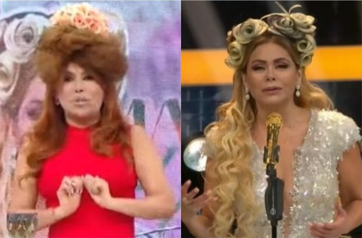 Magaly Medina ironiza con peinados de Gisela Valcárcel en el debut de "El Gran Show". (Foto: Captura de video)