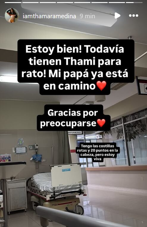 Thamara Medina revela cuál es su estado de salud tras accidente vehicular en Pisco.