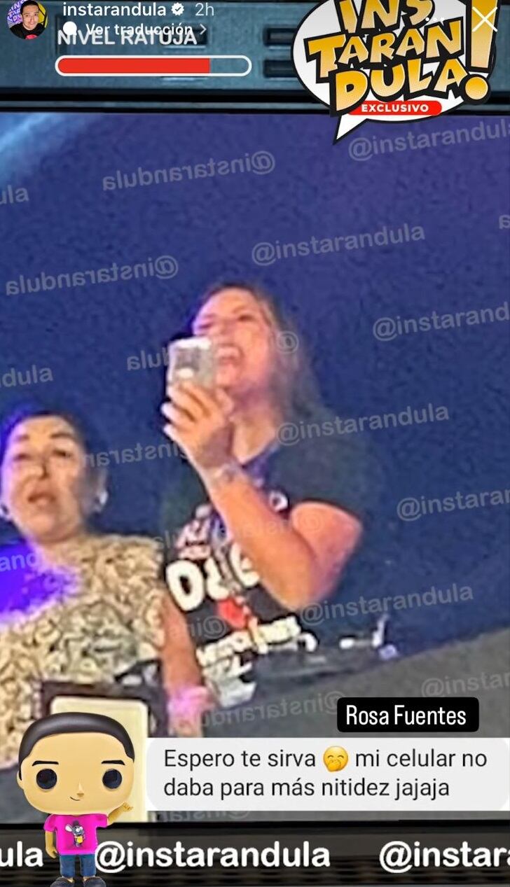 Rosa Fuentes captada juergueando.