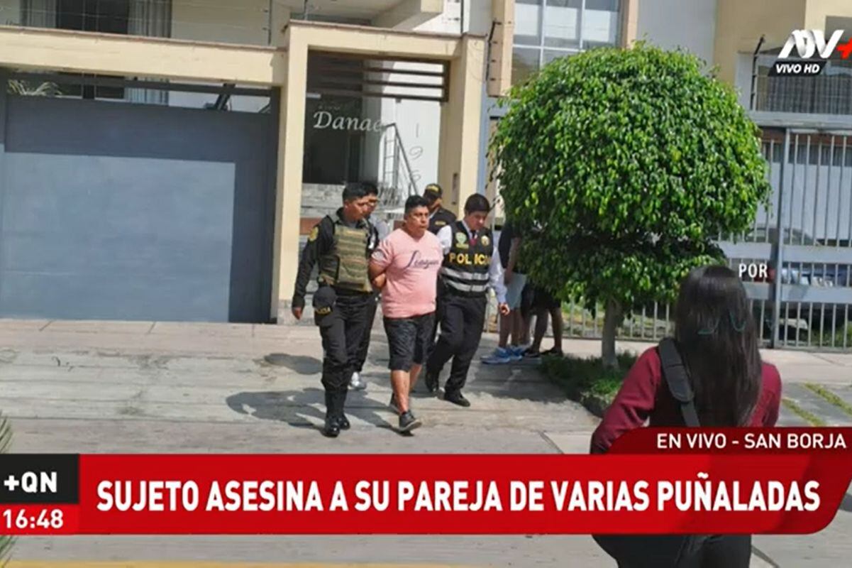 Alexander Israel Pinedo Barrón fue intervenido por la Policía tras perpetrar el feminicidio. (Foto: ATV+)