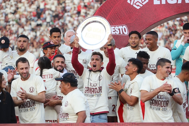 Celebración de Universitario como ganador del Torneo Apertura (Fotos: Jesús Saucedo)