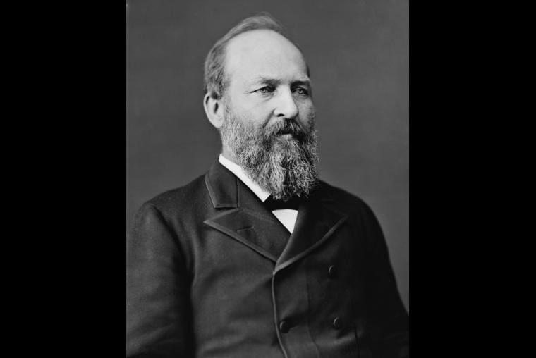 James A. Garfield Fue presidente de Estados Unidos en 1880. Estuvo en el cargo menos de un año ya que fue asesinado el 19 de septiembre de 1880 por el abogado Charles Jules Guiteau, que acabó en la horca. (Foto: De10.com.mx)