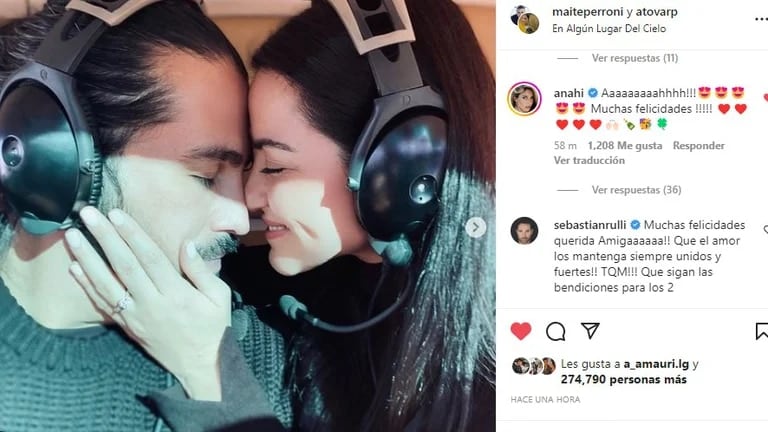 Así reaccionaron ante la confirmación del matrimonio (Foto: Maite Perroni / Instagram)