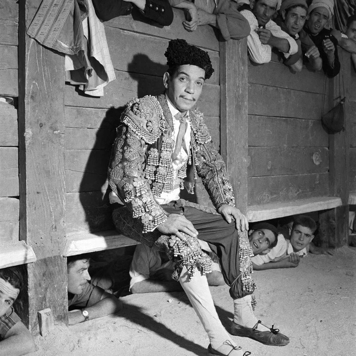 Durante la filmación de "Ni sangre ni arena" (1941) (Foto: EFE)