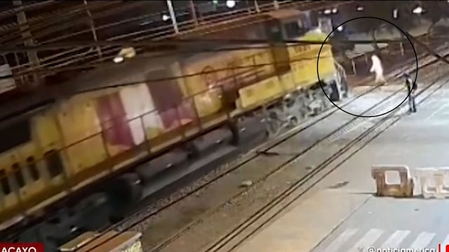 Chaclacayo: cámara capta impactante atropello de tren a anciano