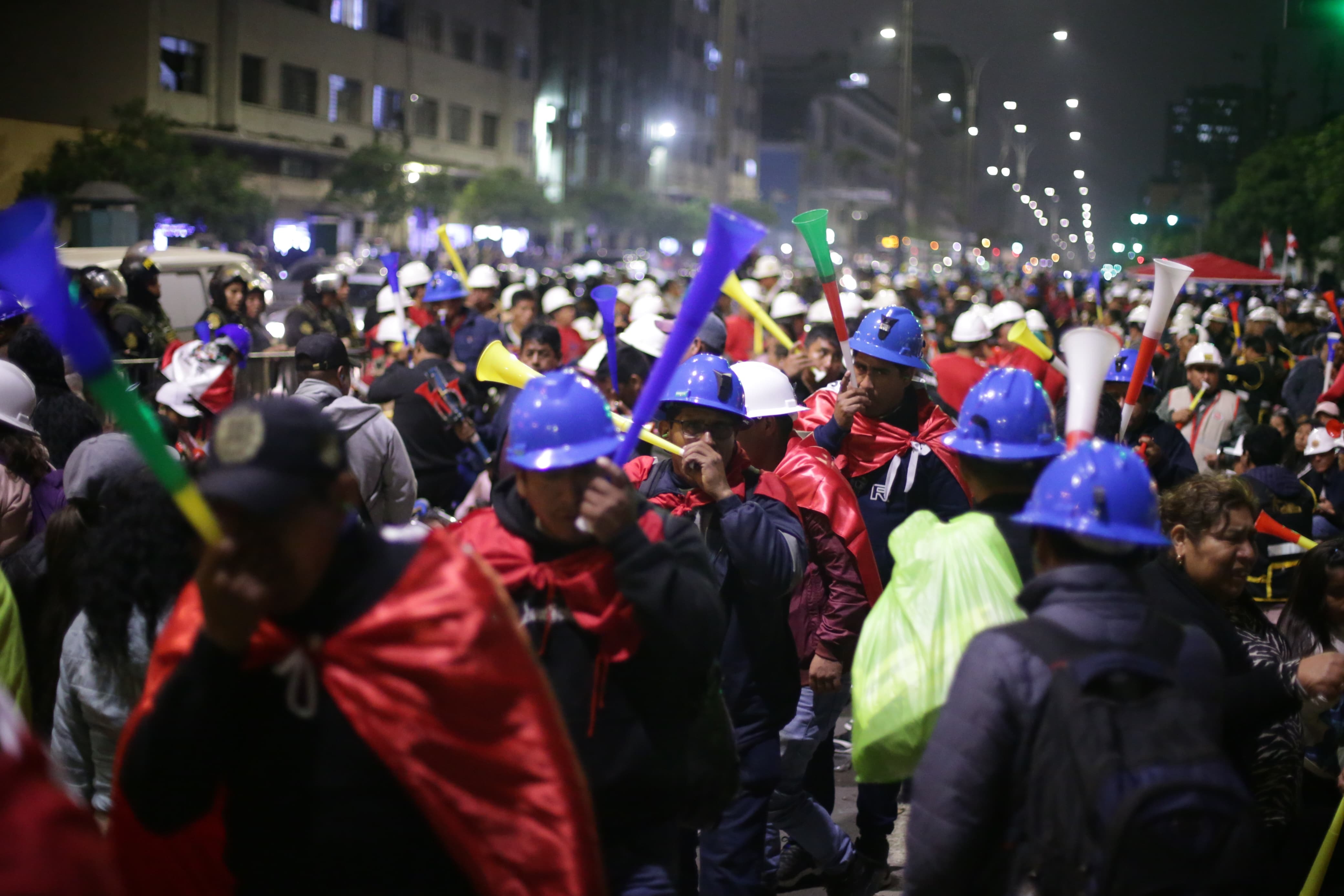 Mineros en el Cercado de Lima. (GEC)