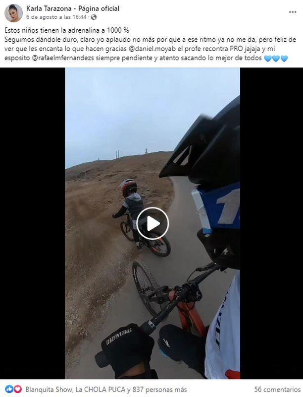 Rafael Fernández enseñaba ciclismo a los hijos de Karla Tarazona