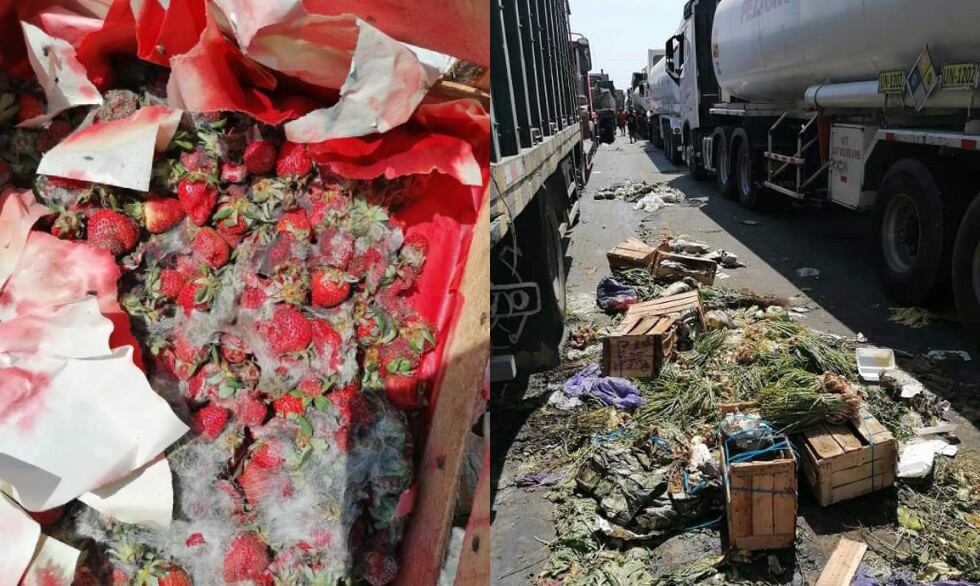Ica: Cargamentos de verduras y frutas se malogran en quinto día de paro agrario | FOTOS