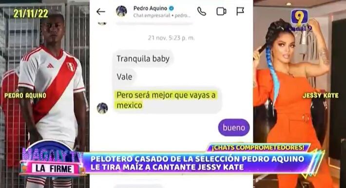 Pedro Aquino le insistía a Jessy Kate para que viaje a México. (Foto: Magaly TV: La Firme).