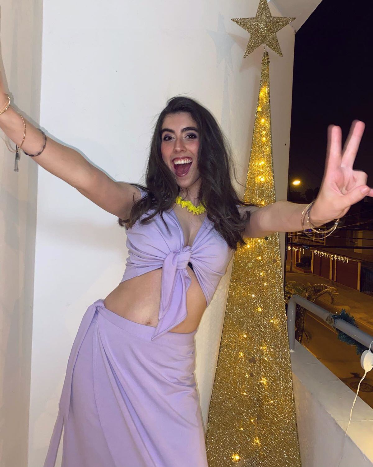 Cuando festejó la llegada de 2022 (Foto: Matilde León / Instagram)