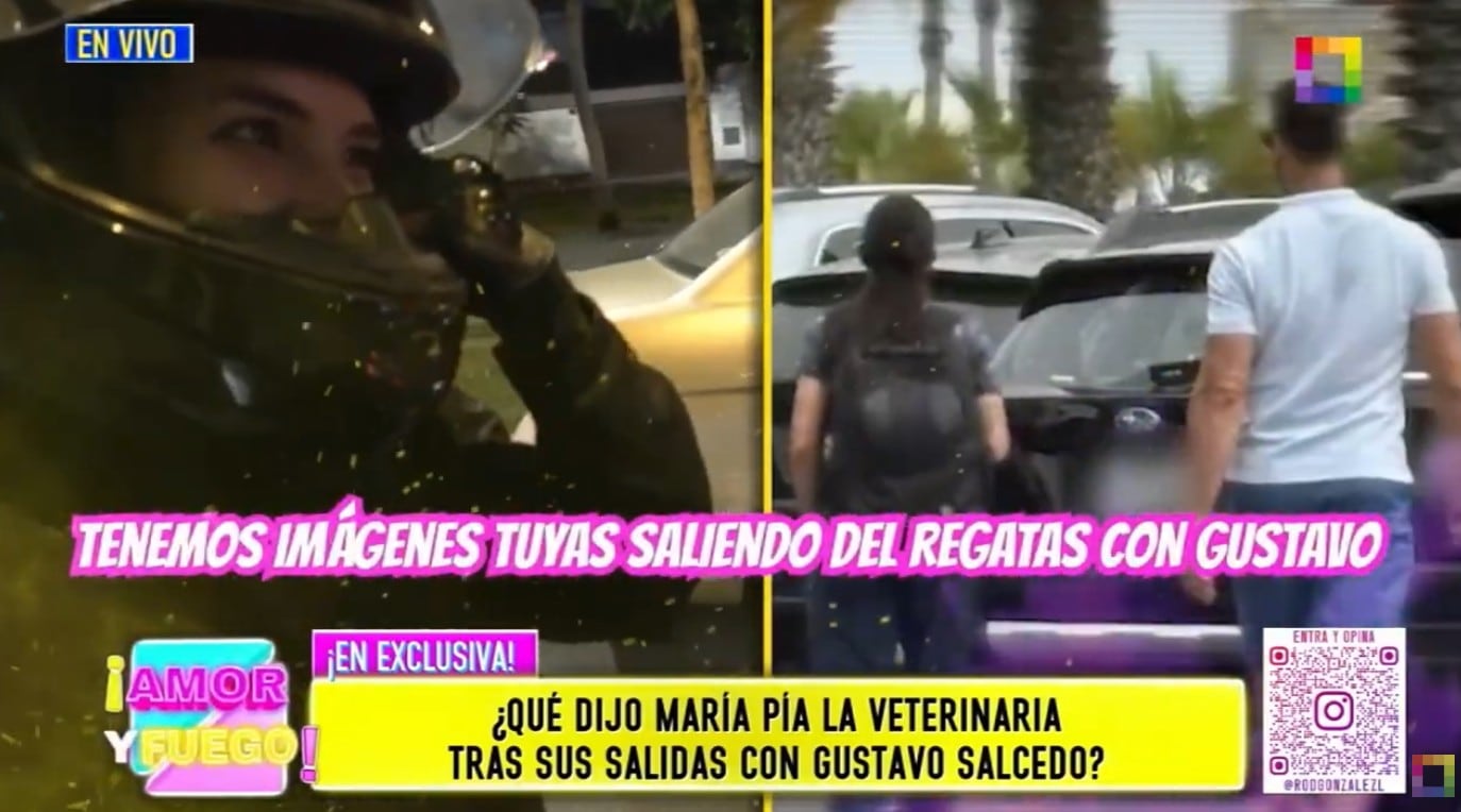 María Pía Vallejos fue abordada por las cámaras de Amor y Fuego.