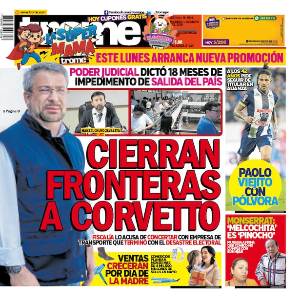 portada Trome 1 de mayo de 2026