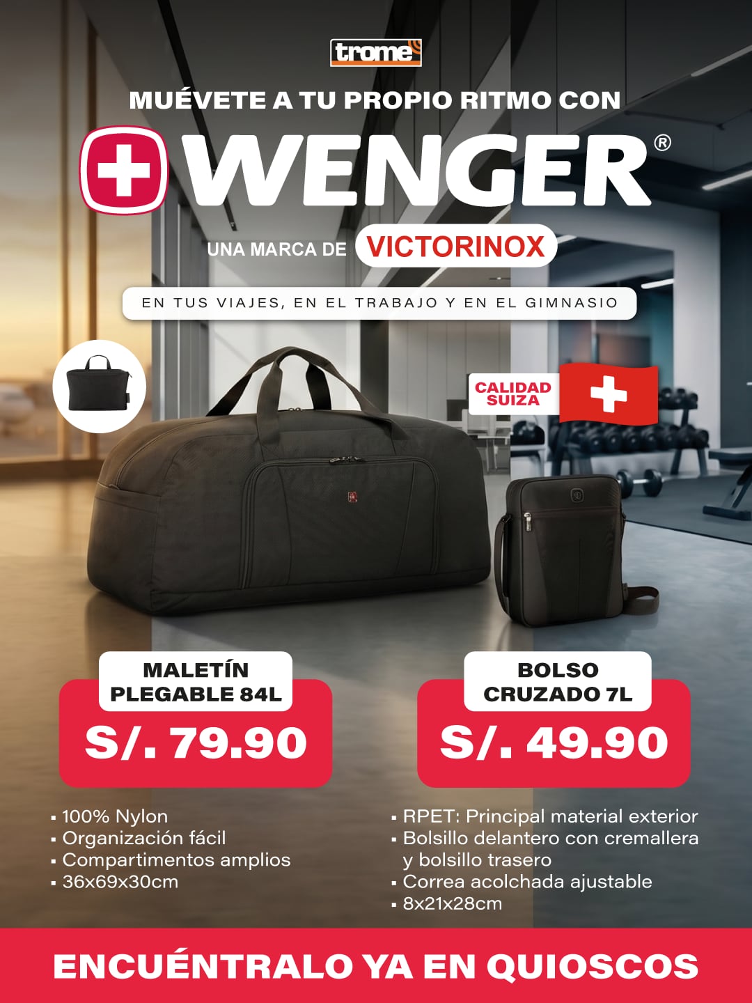 Trome lanza promoción exclusiva de productos Wenger