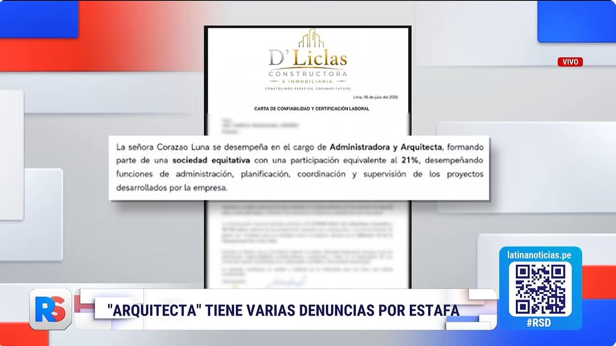 Presunta arquitecta presentó certificados laborales que serían falsos. Foto: Latina