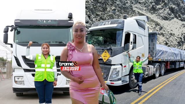 María Cruz sale adelante manejando tráiler y le gusta su trabajo. La llaman 'Reina trailera del Perú' y muchos la siguen en TikTok. (Entrevista: Isabel Medina / Foto: Allengino Quintana / Trome).