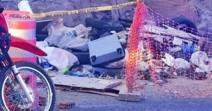 A la víctima la encontraron dentro de esta maleta.