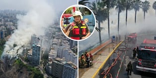 Bomberos controlan incendio en acantilado de la Costa Verde y evacúan albergue