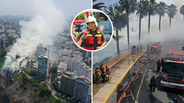 Bomberos controlan incendio en acantilado de la Costa Verde y evacúan albergue