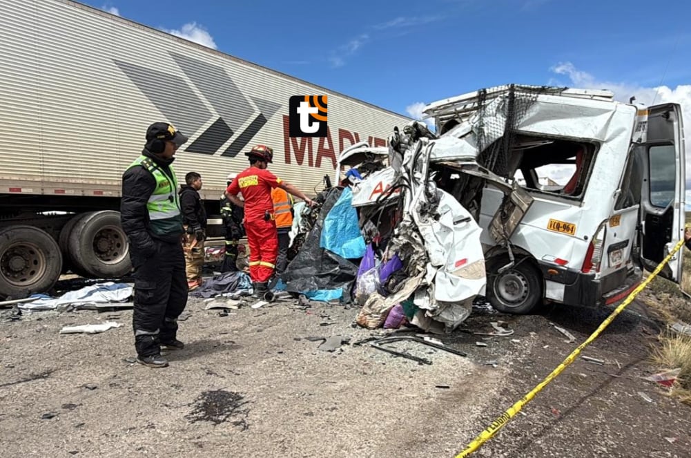 Dos menores de 10 y 4 años perdieron la vida tras fuerte accidente en la carretera Arequipa-Puno.