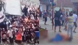 Barristas atacan con palos y piedras a hombre tendido en el suelo