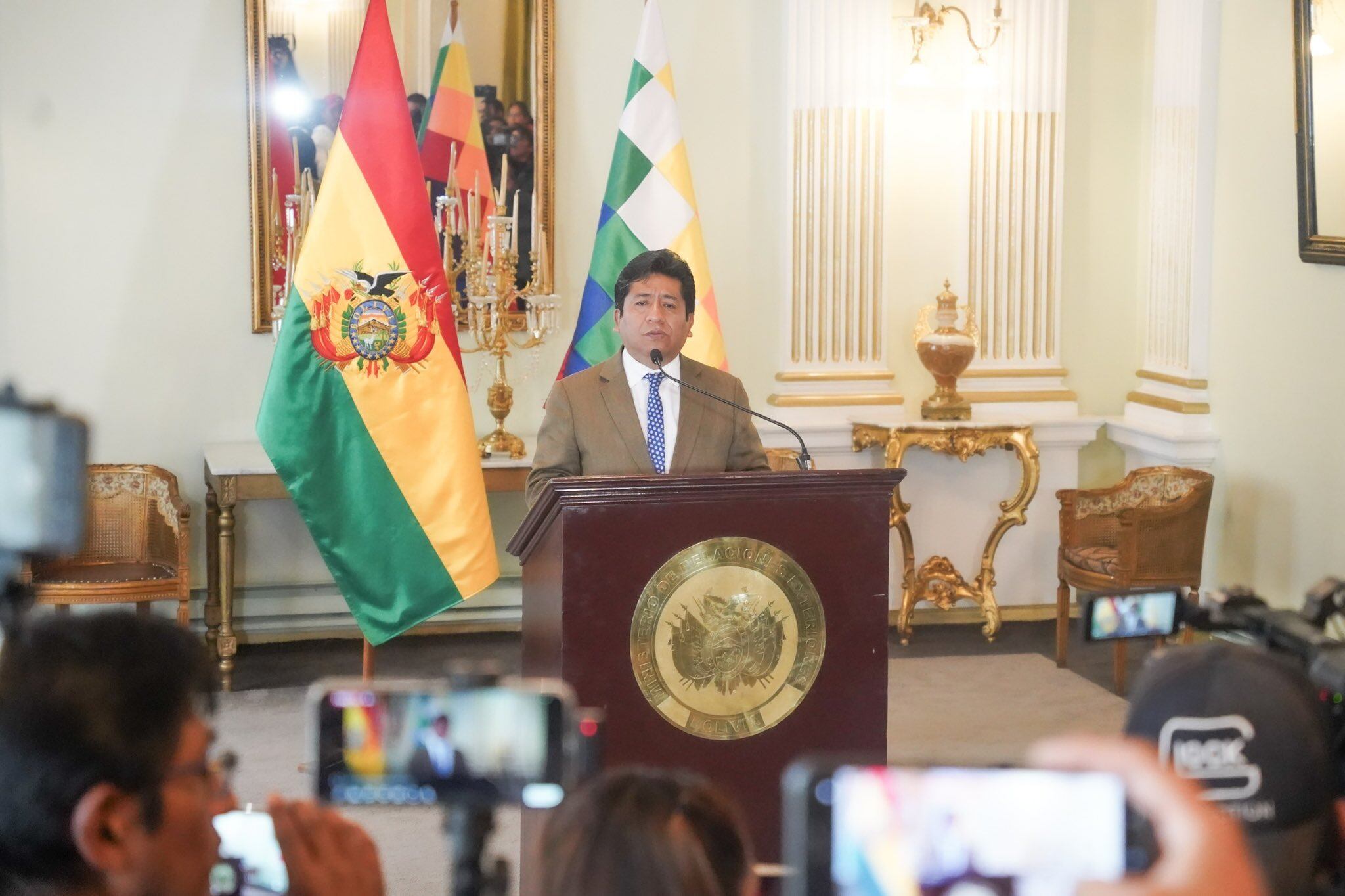 Vicecanciller Catarina califica de inadmisibles las declaraciones de la presidenta del Perú. (Gobierno de Bolivia)