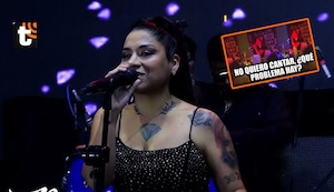 Masiel Málaga pierde los papeles con el público en Los Olivos: “No quiero cantar, ¿qué problema hay?”