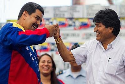 Nicolás Maduro y Evo Morales. (Agencia)