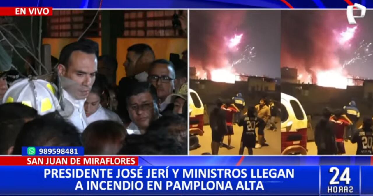 José Jerí tras llegar a Pamplona Alta por voraz incendio: "Estamos armando el nuevo gabinete"