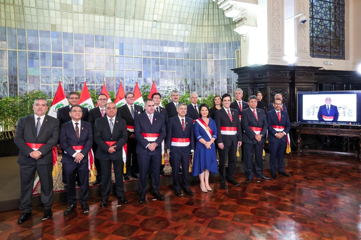 Luis Galarreta encabeza el primer Consejo de Ministros del Gobierno de Keiko Fujimori. Foto: Presidencia.