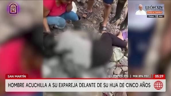 Hombre acuchilla a su expareja en presencia de su hija en San Martín. Foto: América Noticias