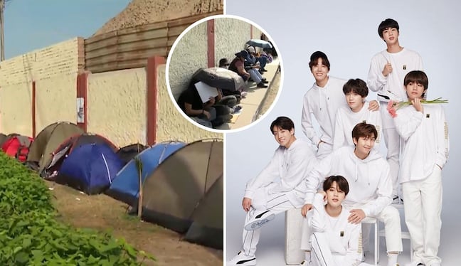 ¡Furor por BTS! Fans acampan en los exteriores del Estadio San Marcos a horas del concierto