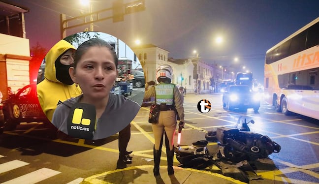 Motociclista muere al chocar contra camioneta en el Cercado de Lima