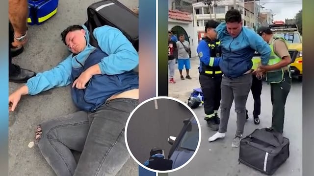 Surco: Falso ‘delivery’ es capturado tras ser embestido por camioneta durante huida