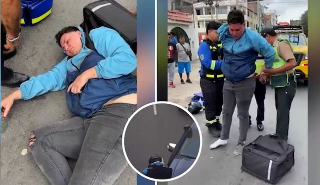 Surco: Falso ‘delivery’ es capturado tras ser embestido por camioneta durante huida