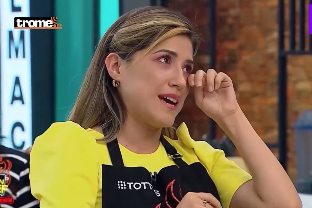 Periodista Fátima Aguilar se despidió de El gran chef famosos. (Captura Latina)