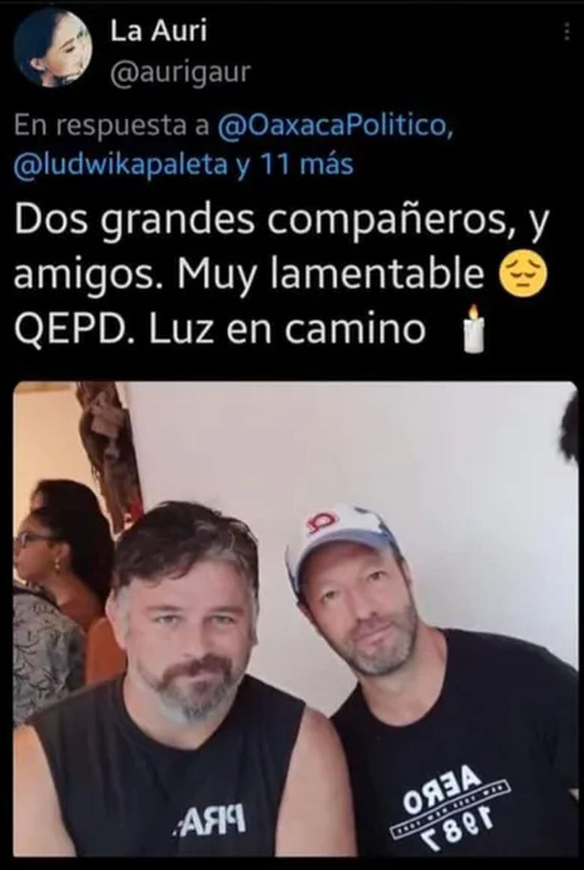 Marco Antonio Curiel Pérez y Luis Manuel Gutiérrez murieron durante las grabaciones de "Noche de bodas" (Foto: @aurigaur / Instagram)