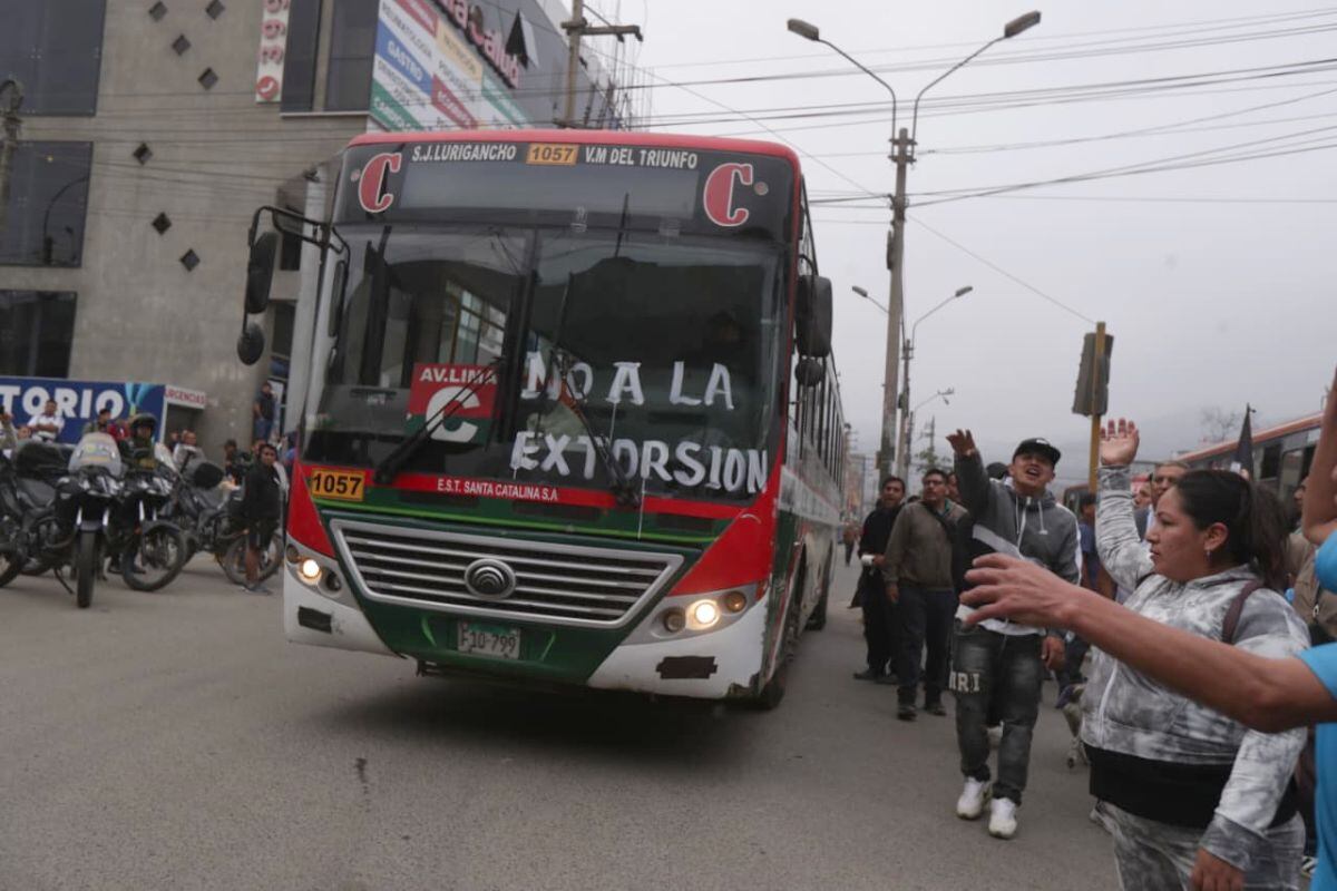 Paro de transportistas en reclamo de mayor seguridad. Foto: GEC