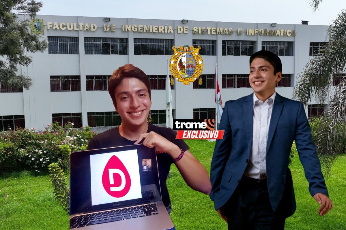 Trome conversó con Juan Patricio Marroquín, sanmarquino que realizó pasantías en Harvard y el MIT. Terminó su carrera de Ingeniería de Software y ya es ingeniero programador. (Entrevista y foto composición: Isabel Medina / Trome).