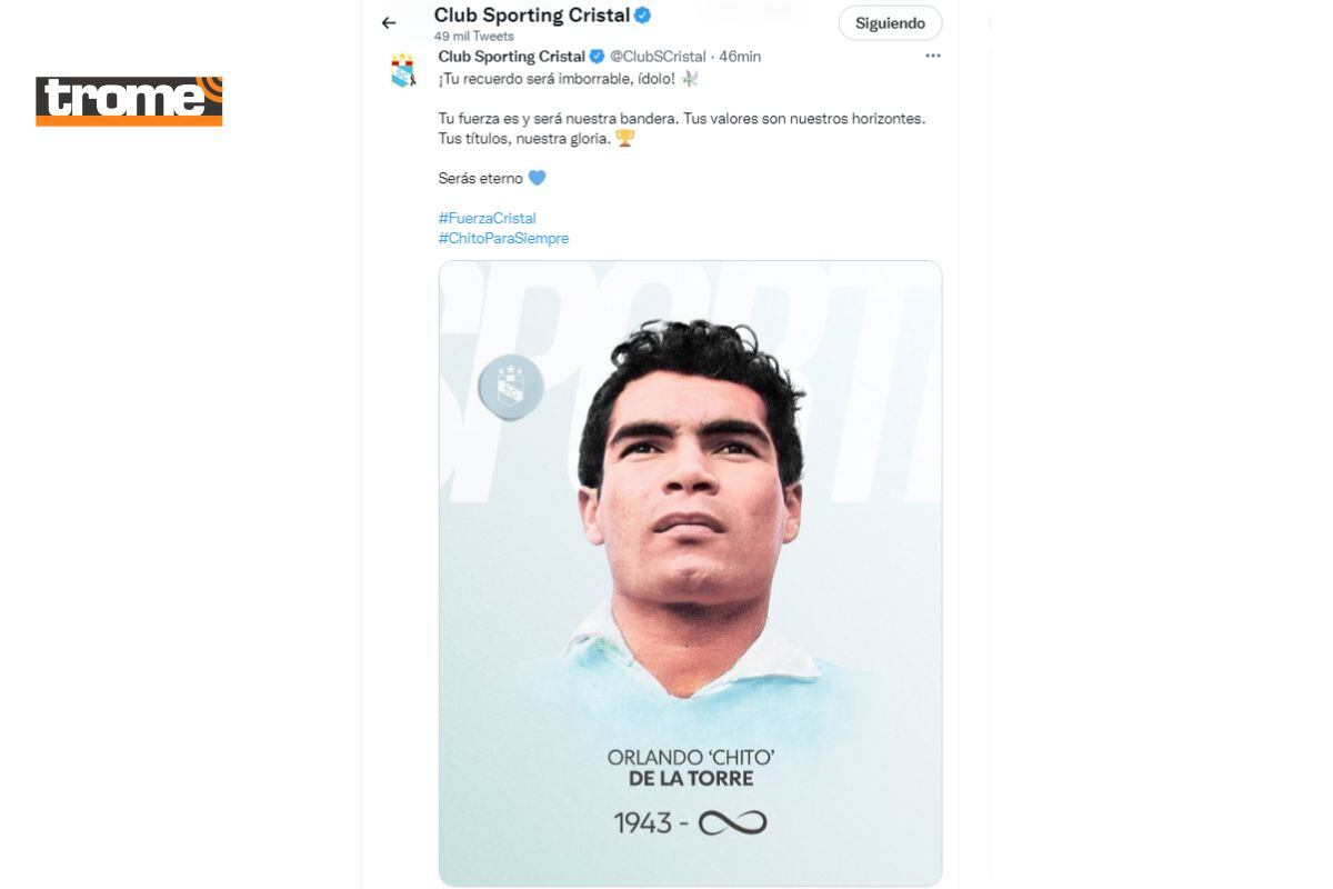 Sporting Crital también se despidió de crack (@clubSCcristal)