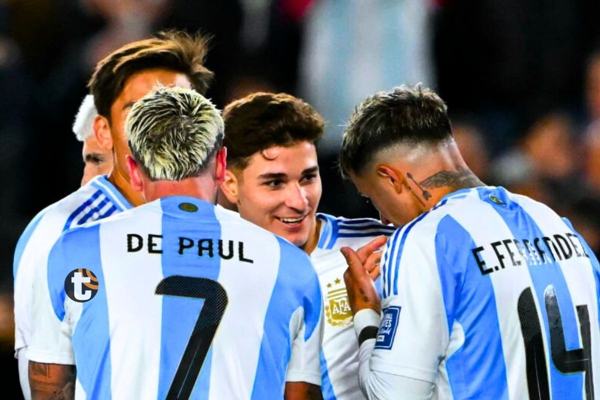 Argentina festeja su triunfo abultado ante Chile (Foto: AFP)