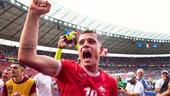 Suiza  festeja su clasificación a 'Cuartos' de Eurocopa (Foto: AP)