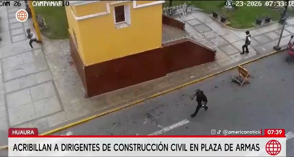 Cuando descendieron de su vehículo el sicario todavía estaba a unos pasos, pero no lo alcanzaron. Foto: América noticias.