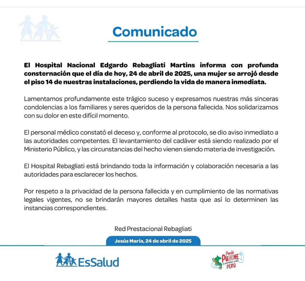 Comunicado hospital Rebagliati