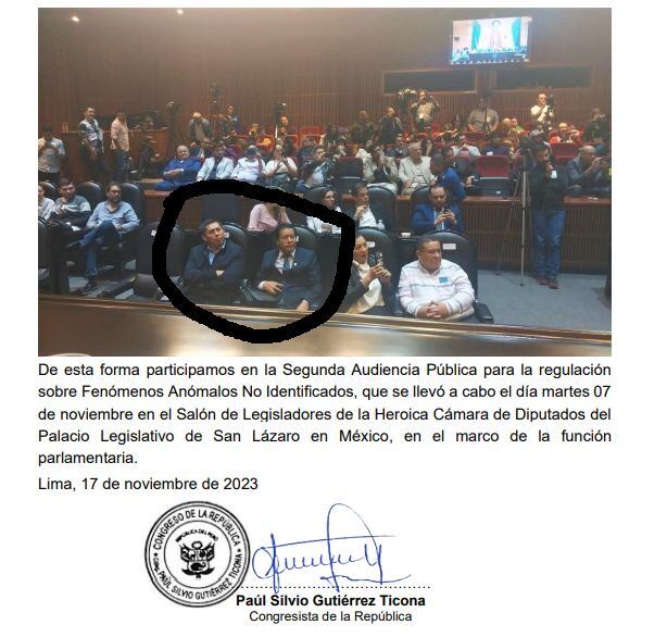 Congresistas Paul Gutiérrez y Germán Tacuri acudieron a audiencia en México